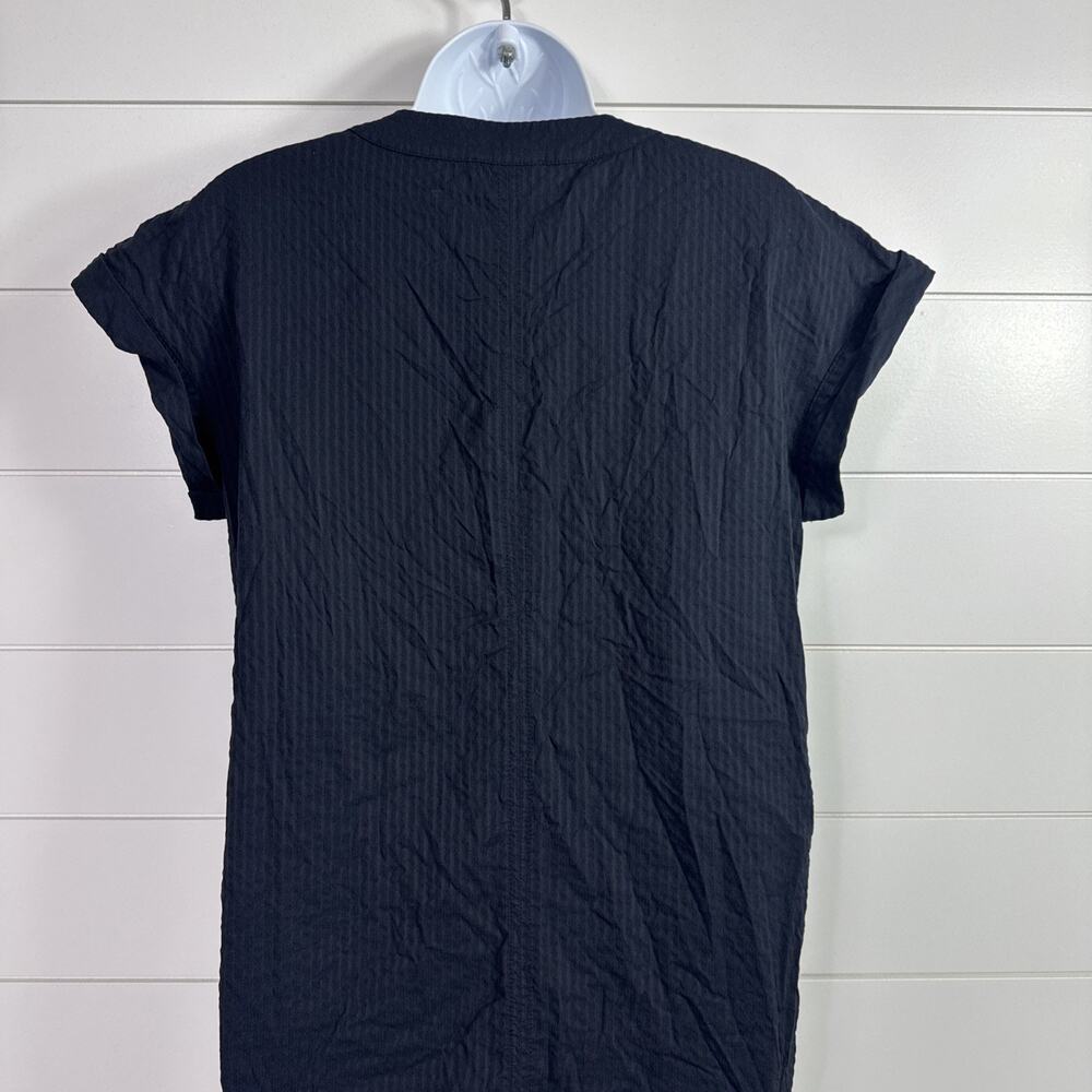 Vineyard Vines Performance Harbor Seersucker Dress V-Neck Black sz XS - Picture 5 of 6